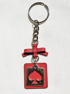Red Kate Spade Keychain with Bow